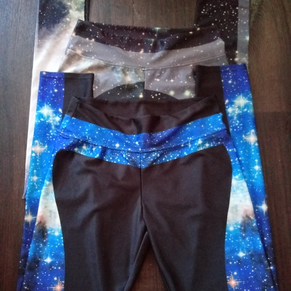 Pants - 2 Pairs of Space Galaxy Workout/Yoga Leggings!
